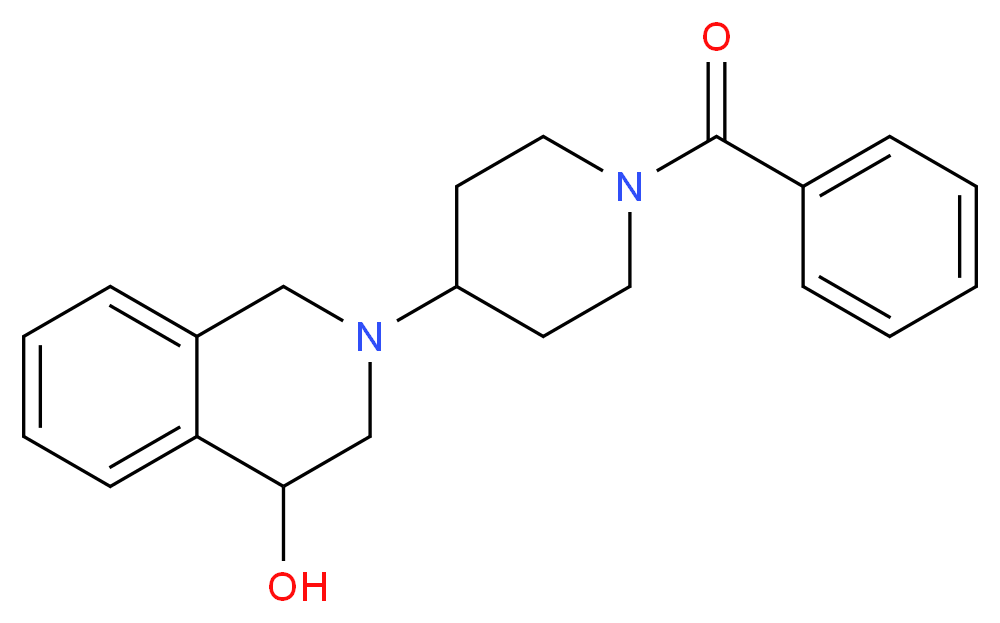 2-(1-benzoylpiperidin-4-yl)-1,2,3,4-tetrahydroisoquinolin-4-ol_分子结构_CAS_)