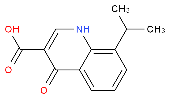 8-isopropyl-4-oxo-1,4-dihydroquinoline-3-carboxylic acid_分子结构_CAS_)