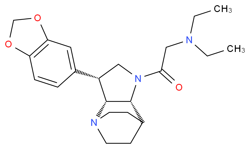 2-[(3R*,3aR*,7aR*)-3-(1,3-benzodioxol-5-yl)hexahydro-4,7-ethanopyrrolo[3,2-b]pyridin-1(2H)-yl]-N,N-diethyl-2-oxoethanamine_分子结构_CAS_)