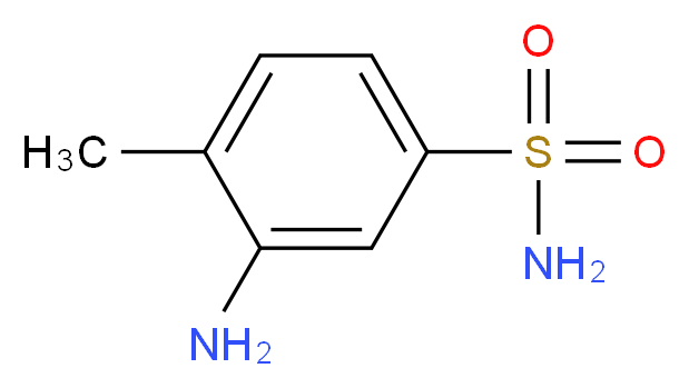 3-amino-4-methylbenzene-1-sulfonamide_分子结构_CAS_6274-28-8