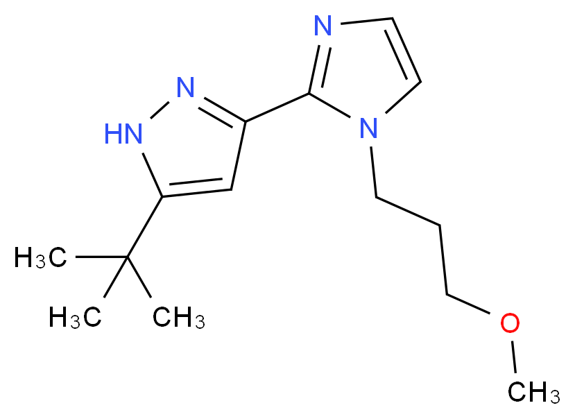 5-tert-butyl-3-[1-(3-methoxypropyl)-1H-imidazol-2-yl]-1H-pyrazole_分子结构_CAS_)