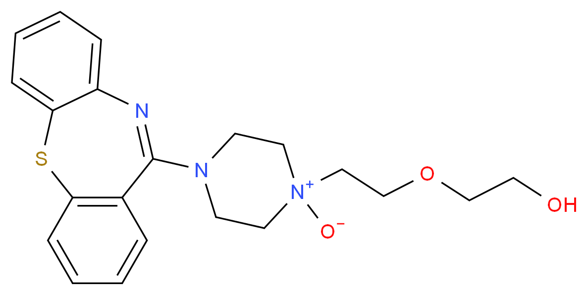 1-[2-(2-hydroxyethoxy)ethyl]-4-{2-thia-9-azatricyclo[9.4.0.0<sup>3</sup>,<sup>8</sup>]pentadeca-1(11),3(8),4,6,9,12,14-heptaen-10-yl}piperazin-1-ium-1-olate_分子结构_CAS_1076199-40-0