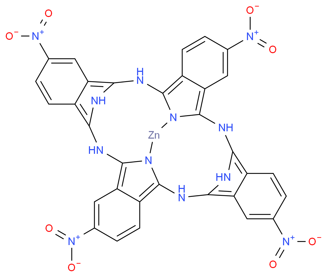 四硝基酞菁锌(II)_分子结构_CAS_100043-01-4)