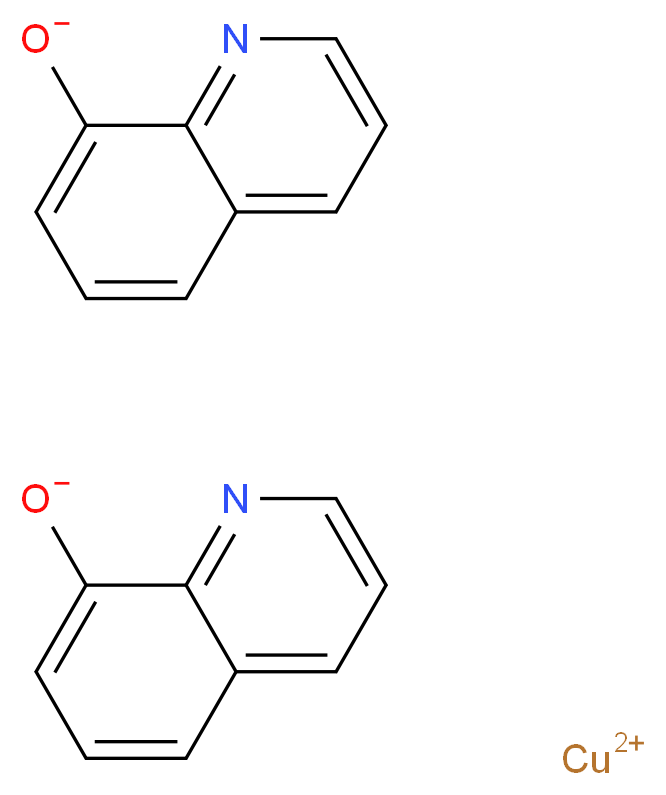 copper(2+) ion bis(quinolin-8-olate)_分子结构_CAS_10380-28-6