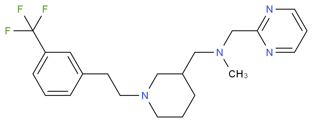 N-methyl-1-pyrimidin-2-yl-N-[(1-{2-[3-(trifluoromethyl)phenyl]ethyl}piperidin-3-yl)methyl]methanamine_分子结构_CAS_)