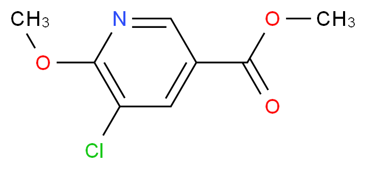 methyl 5-chloro-6-methoxypyridine-3-carboxylate_分子结构_CAS_220656-93-9