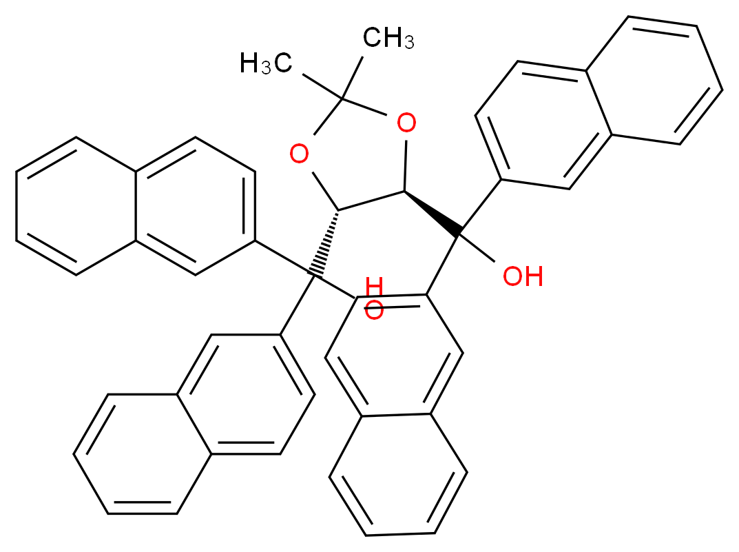 [(4R,5R)-5-[hydroxybis(naphthalen-2-yl)methyl]-2,2-dimethyl-1,3-dioxolan-4-yl]bis(naphthalen-2-yl)methanol_分子结构_CAS_137365-09-4