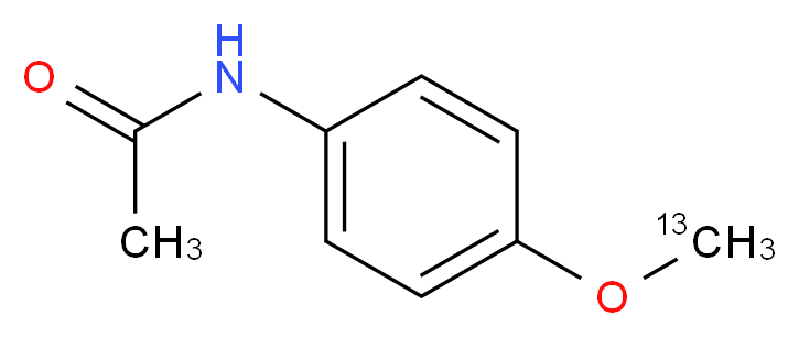 4'-甲氧基乙酰苯胺-甲氧基-13C_分子结构_CAS_72156-70-8)