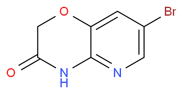 7-bromo-2H,3H,4H-pyrido[3,2-b][1,4]oxazin-3-one_分子结构_CAS_122450-96-8