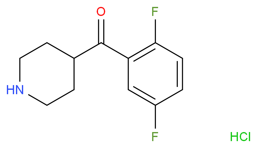 4-(2,5-difluorobenzoyl)piperidine hydrochloride_分子结构_CAS_106266-04-0