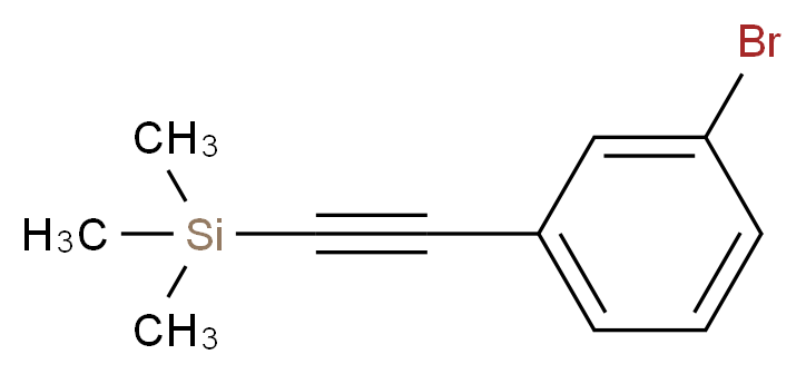 [2-(3-bromophenyl)ethynyl]trimethylsilane_分子结构_CAS_3989-13-7