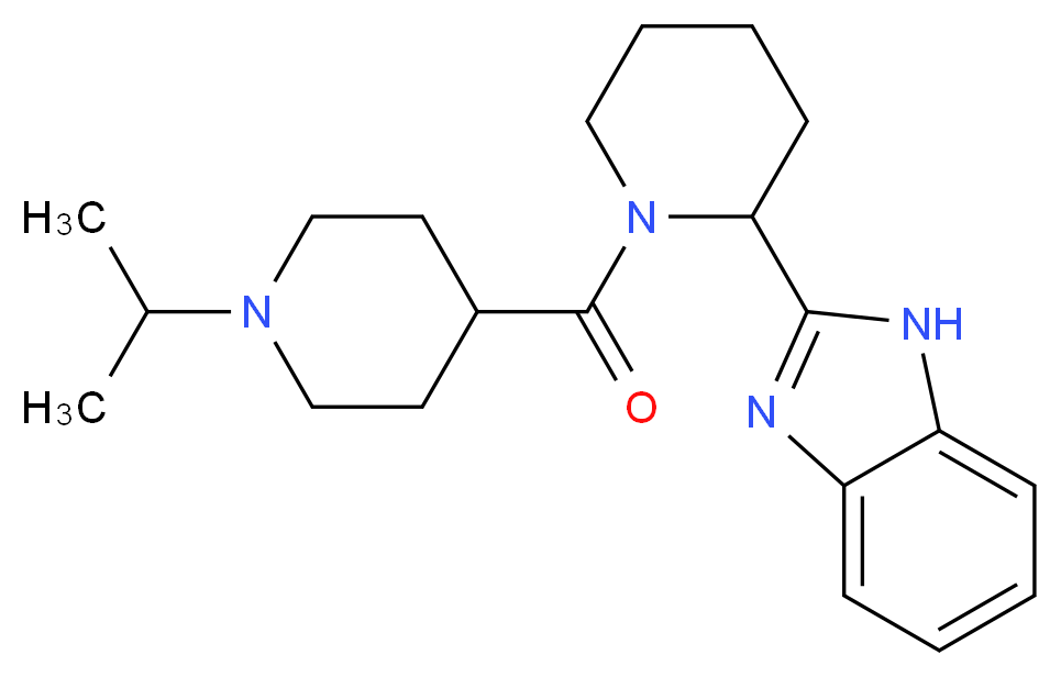 2-{1-[(1-isopropyl-4-piperidinyl)carbonyl]-2-piperidinyl}-1H-benzimidazole_分子结构_CAS_)