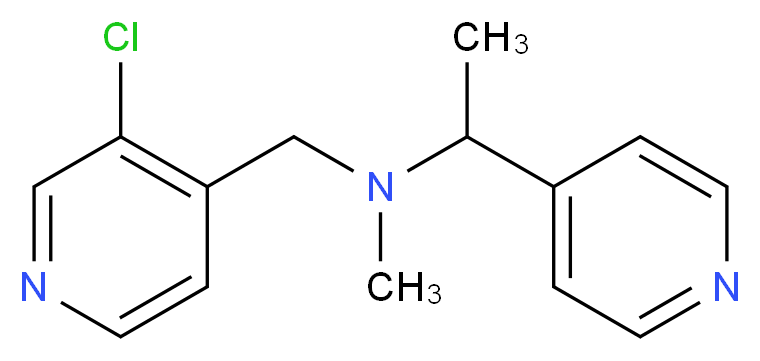 N-[(3-chloropyridin-4-yl)methyl]-N-methyl-1-pyridin-4-ylethanamine_分子结构_CAS_)
