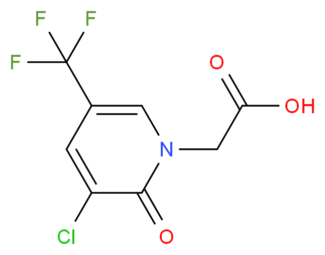 [3-chloro-2-oxo-5-(trifluoromethyl)-1(2H)-pyridinyl]acetic acid_分子结构_CAS_851208-01-0)