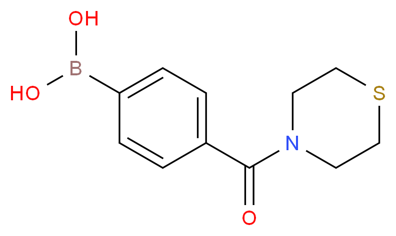 [4-(thiomorpholine-4-carbonyl)phenyl]boronic acid_分子结构_CAS_850568-28-4