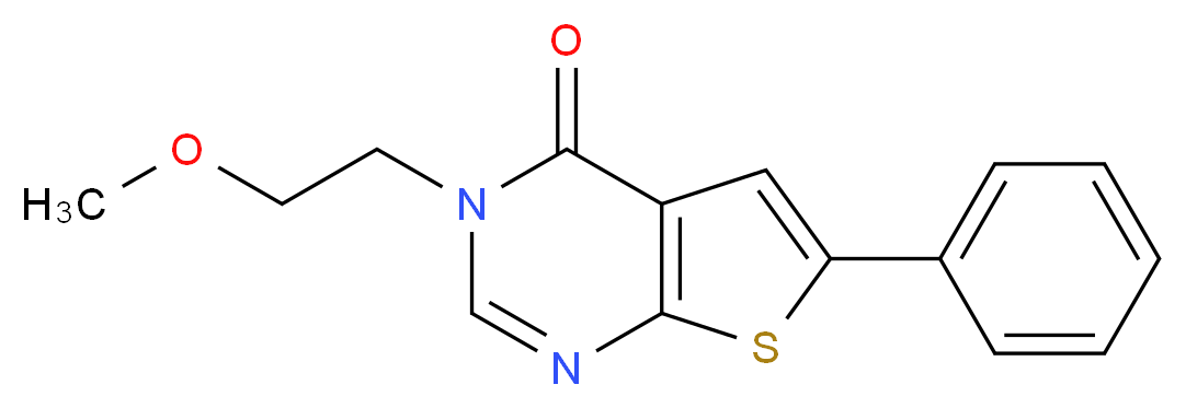 3-(2-methoxyethyl)-6-phenylthieno[2,3-d]pyrimidin-4(3H)-one_分子结构_CAS_)