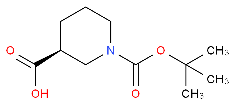 (3S)-1-[(tert-butoxy)carbonyl]piperidine-3-carboxylic acid_分子结构_CAS_88495-54-9