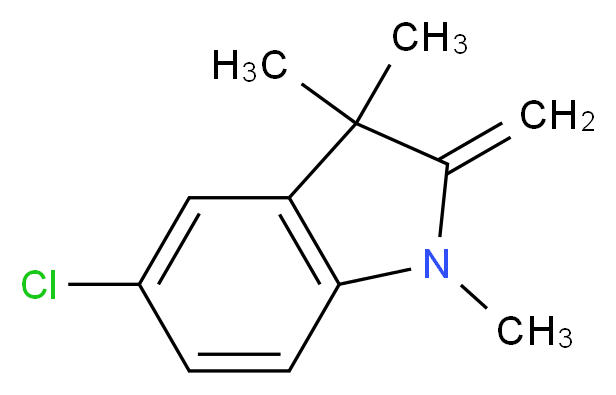 5-氯-1,3,3-三甲基-2-亚甲基吲哚啉_分子结构_CAS_6872-17-9)