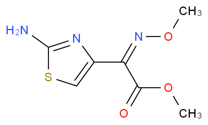 methyl (2Z)-2-(2-amino-1,3-thiazol-4-yl)-2-(methoxyimino)acetate_分子结构_CAS_65243-09-6