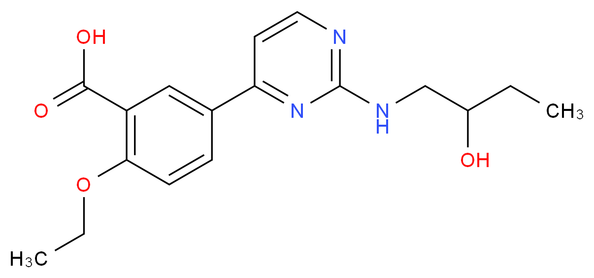 2-ethoxy-5-{2-[(2-hydroxybutyl)amino]pyrimidin-4-yl}benzoic acid_分子结构_CAS_)