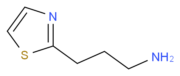 3-(1,3-thiazol-2-yl)-1-propanamine_分子结构_CAS_63779-34-0)