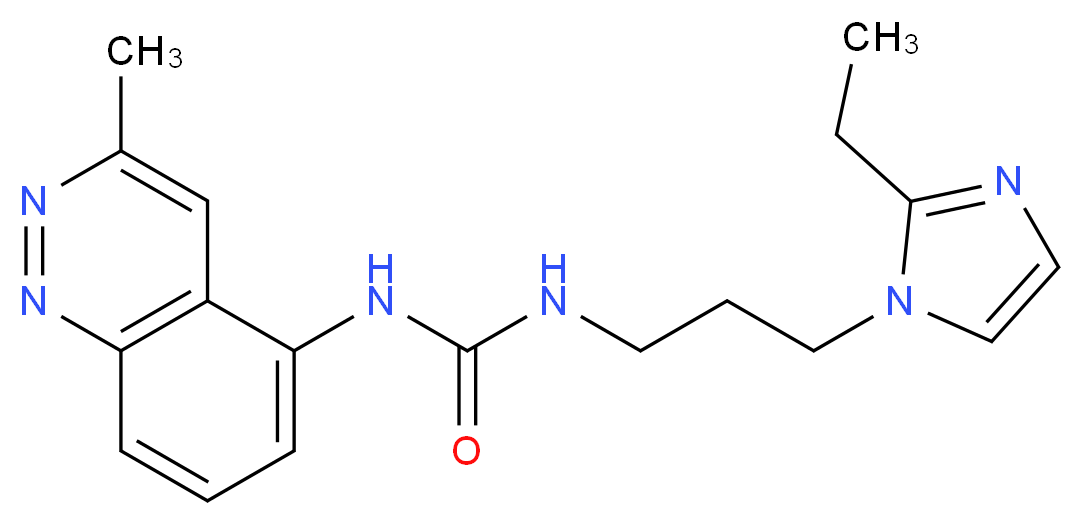 N-[3-(2-ethyl-1H-imidazol-1-yl)propyl]-N'-(3-methylcinnolin-5-yl)urea_分子结构_CAS_)