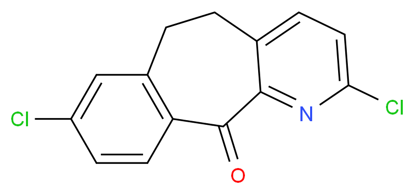 2,8-Dichloro-5,6-dihydro-11H-benzo[5,6]cyclohepta[1,2-b]pyridin-11-one_分子结构_CAS_133330-61-7)