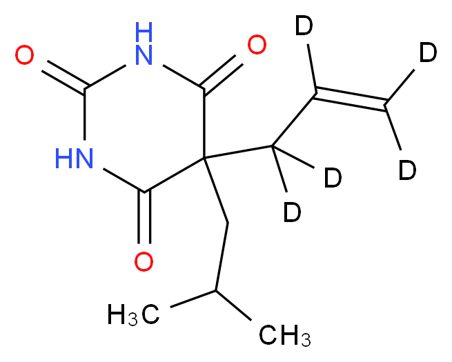 5-(2-methylpropyl)-5-[(<sup>2</sup>H<sub>5</sub>)prop-2-en-1-yl]-1,3-diazinane-2,4,6-trione_分子结构_CAS_145243-96-5