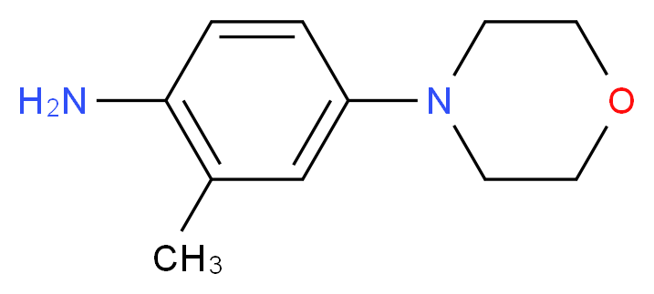 2-methyl-4-(morpholin-4-yl)aniline_分子结构_CAS_581-00-0