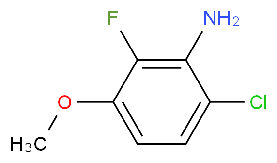 6-氯-2-氟-3-甲氧基苯胺, JRD_分子结构_CAS_1017777-77-3)