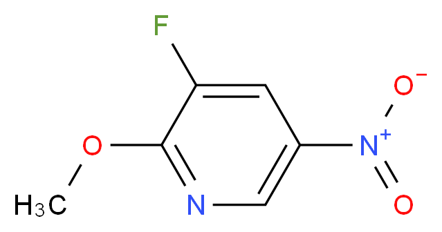 3-fluoro-2-methoxy-5-nitropyridine_分子结构_CAS_1279814-95-7