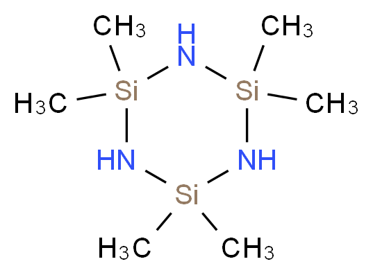 2,2,4,4,6,6-hexamethyl-1,3,5,2,4,6-triazatrisilinane_分子结构_CAS_1009-93-4