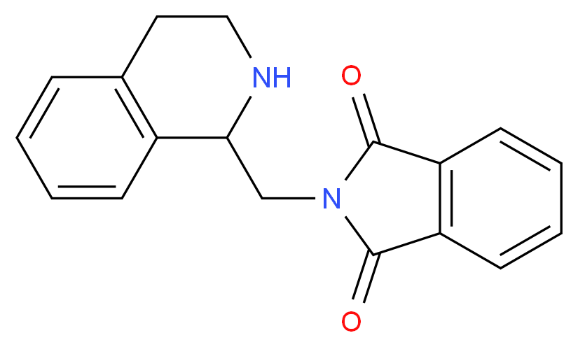 2-(1,2,3,4-tetrahydroisoquinolin-1-ylmethyl)-2,3-dihydro-1H-isoindole-1,3-dione_分子结构_CAS_310451-86-6