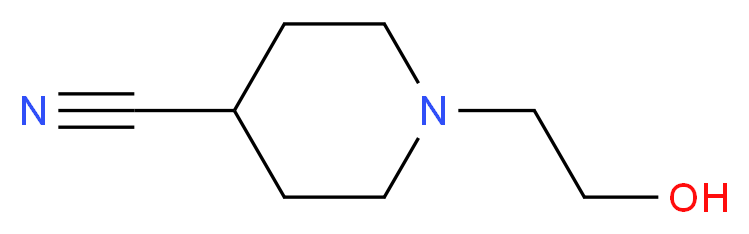 1-(2-hydroxyethyl)piperidine-4-carbonitrile_分子结构_CAS_21168-73-0