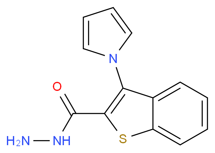 3-(1H-Pyrrol-1-yl)-1-benzothiophene-2-carbohydrazide_分子结构_CAS_107363-01-9)