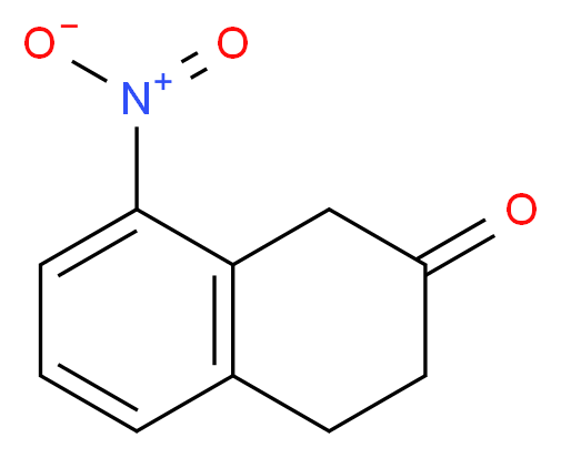 8-nitro-1,2,3,4-tetrahydronaphthalen-2-one_分子结构_CAS_909095-48-3