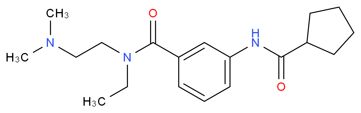 3-[(cyclopentylcarbonyl)amino]-N-[2-(dimethylamino)ethyl]-N-ethylbenzamide_分子结构_CAS_)