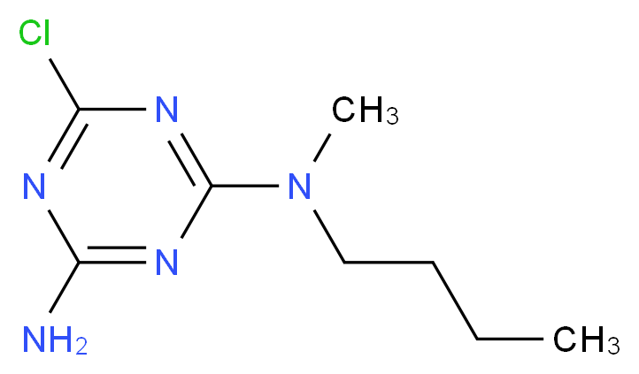 N~2~-butyl-6-chloro-N~2~-methyl-1,3,5-triazine-2,4-diamine_分子结构_CAS_)