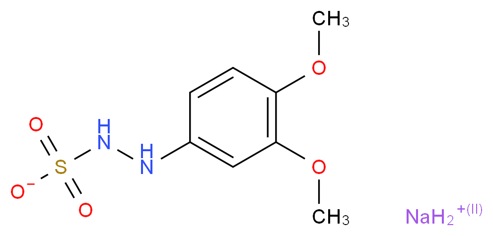 Sodium 3,4-dimethoxyphenylhydrazine-N'-sulphonate_分子结构_CAS_84292-93-3)