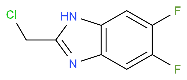 2-(chloromethyl)-5,6-difluoro-1H-1,3-benzodiazole_分子结构_CAS_847615-28-5