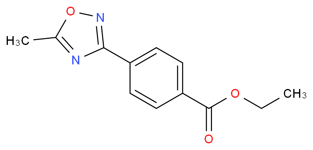 ethyl 4-(5-methyl-1,2,4-oxadiazol-3-yl)benzoate_分子结构_CAS_850375-01-8)