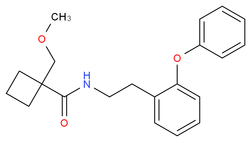 1-(methoxymethyl)-N-[2-(2-phenoxyphenyl)ethyl]cyclobutanecarboxamide_分子结构_CAS_)