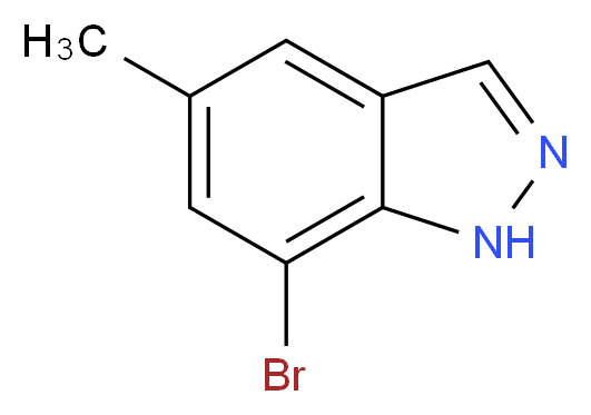 7-Bromo-5-methyl-1H-indazole_分子结构_CAS_885272-97-9)