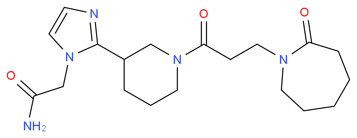 2-(2-{1-[3-(2-oxoazepan-1-yl)propanoyl]piperidin-3-yl}-1H-imidazol-1-yl)acetamide_分子结构_CAS_)