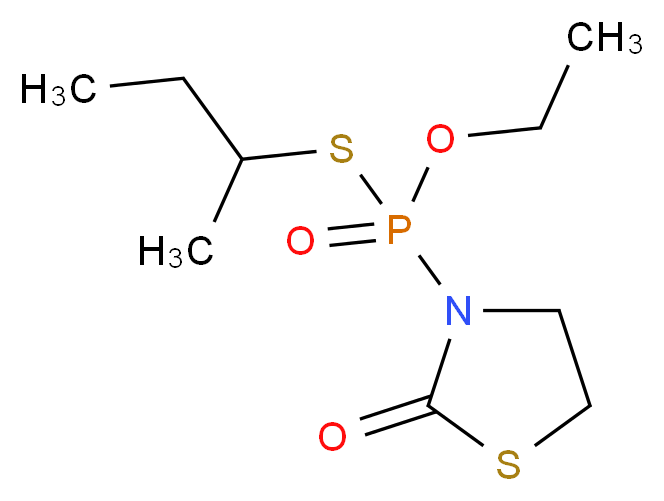 ethyl (butan-2-ylsulfanyl)(2-oxo-1,3-thiazolidin-3-yl)phosphinate_分子结构_CAS_98886-44-3