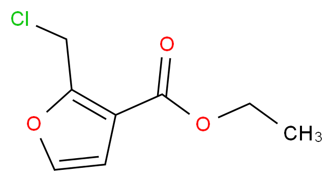 2-Chloromethyl-furan-3-carboxylic acid ethyl ester_分子结构_CAS_53020-09-0)