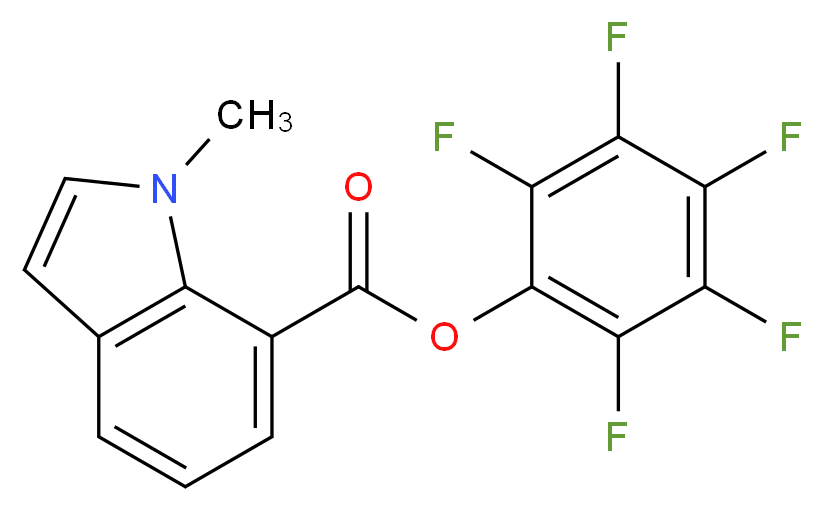 Pentafluorophenyl 1-methyl-1H-indole-7-carboxylate_分子结构_CAS_941716-96-7)