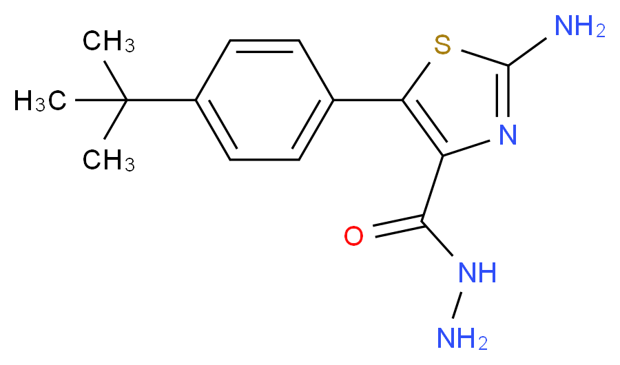 2-Amino-5-[4-(tert-butyl)phenyl]-1,3-thiazole-4-carbohydrazide_分子结构_CAS_886361-56-4)