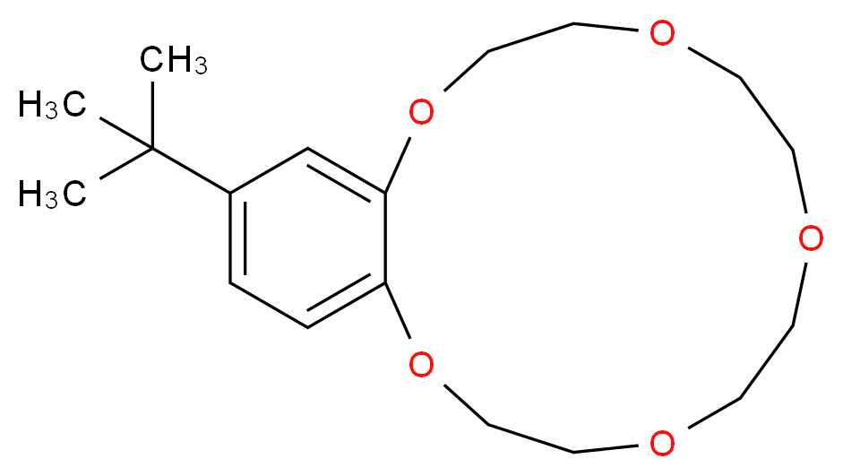 15-tert-butyl-2,3,5,6,8,9,11,12-octahydro-1,4,7,10,13-benzopentaoxacyclopentadecine_分子结构_CAS_15196-73-3