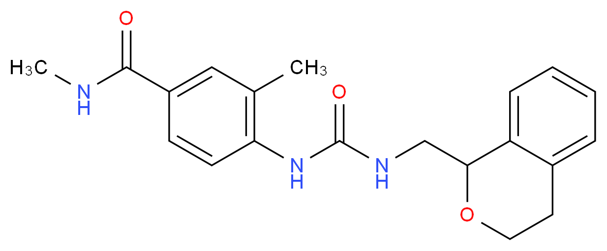 4-({[(3,4-dihydro-1H-2-benzopyran-1-ylmethyl)amino]carbonyl}amino)-N,3-dimethylbenzamide_分子结构_CAS_)
